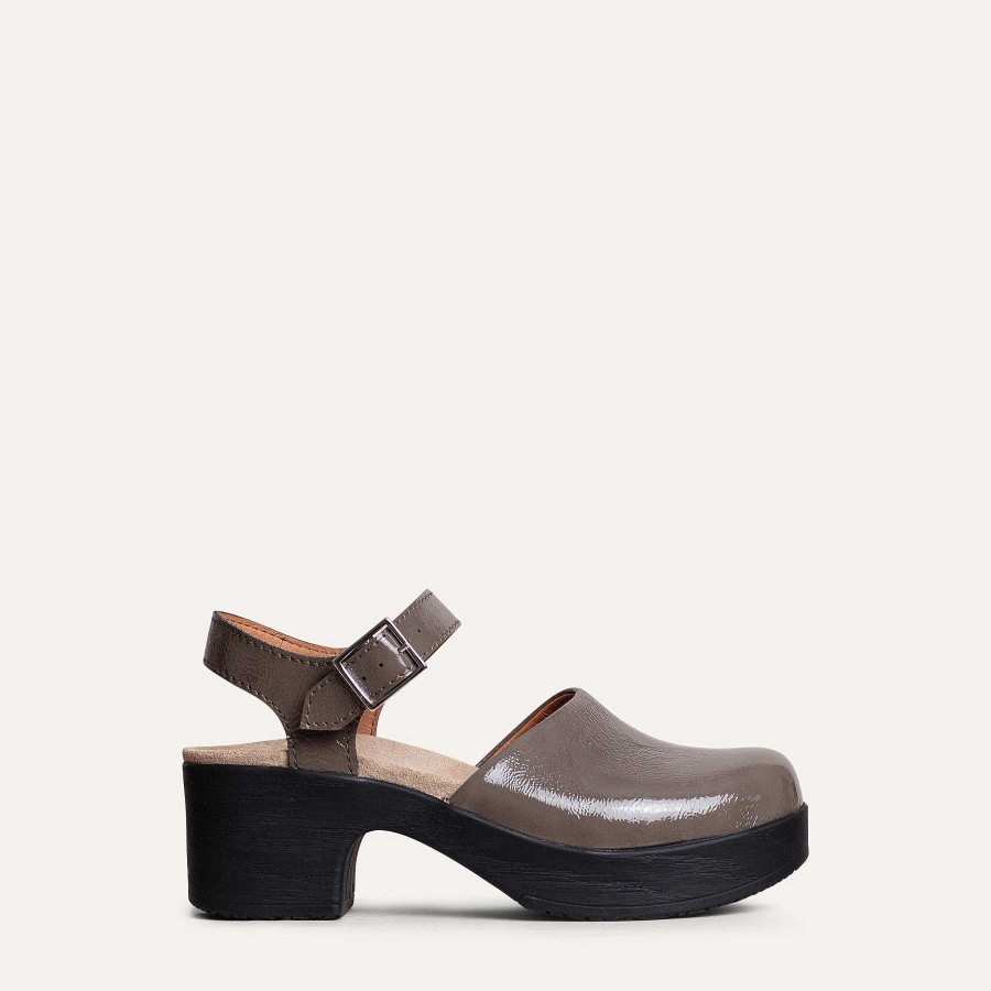 Traskor Pa Jobbet Calou | Dolores Clog Patent Gra